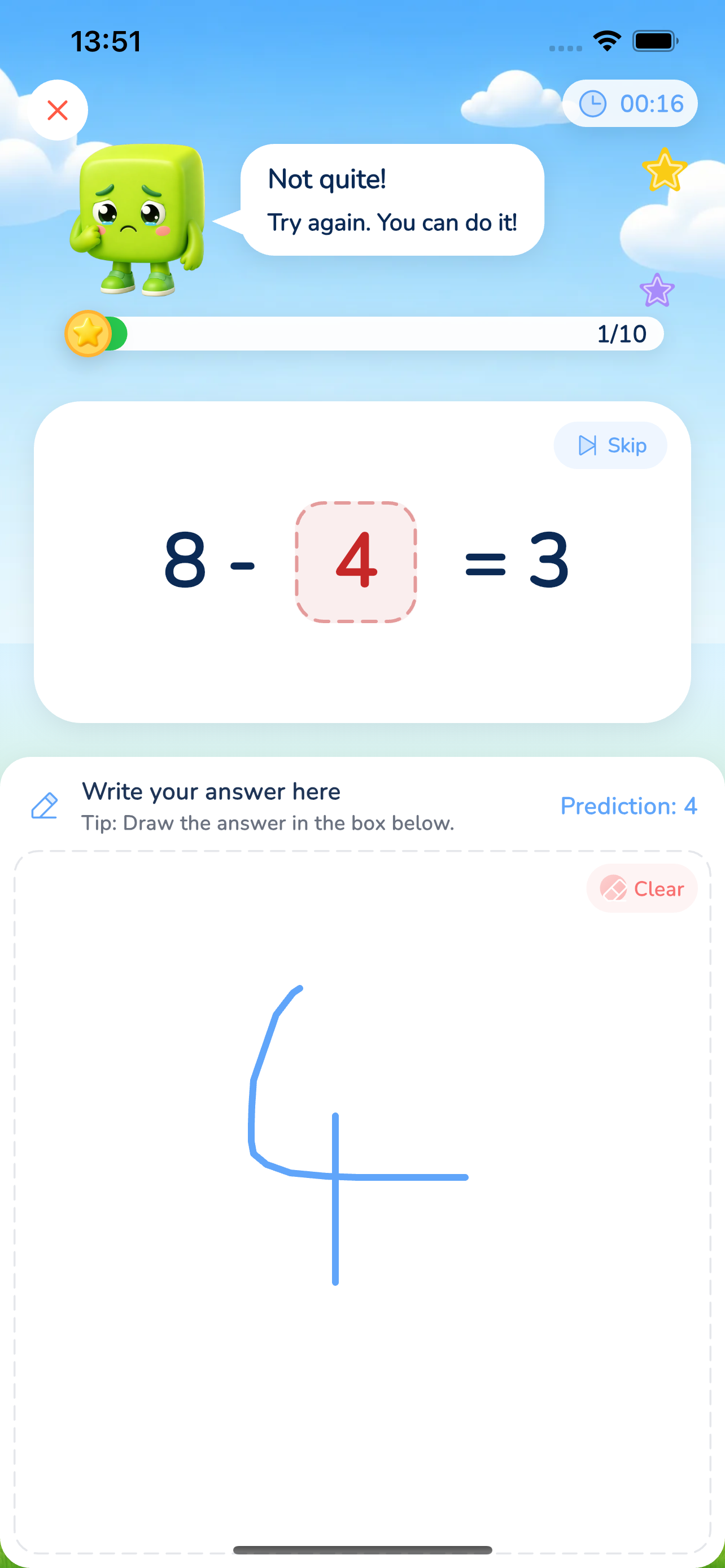 Learn Math: Write answers the familiar way